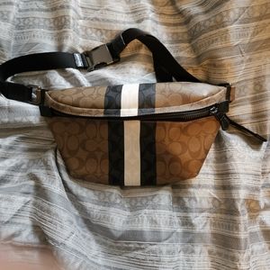 Coach Brown and Black Belt Bag